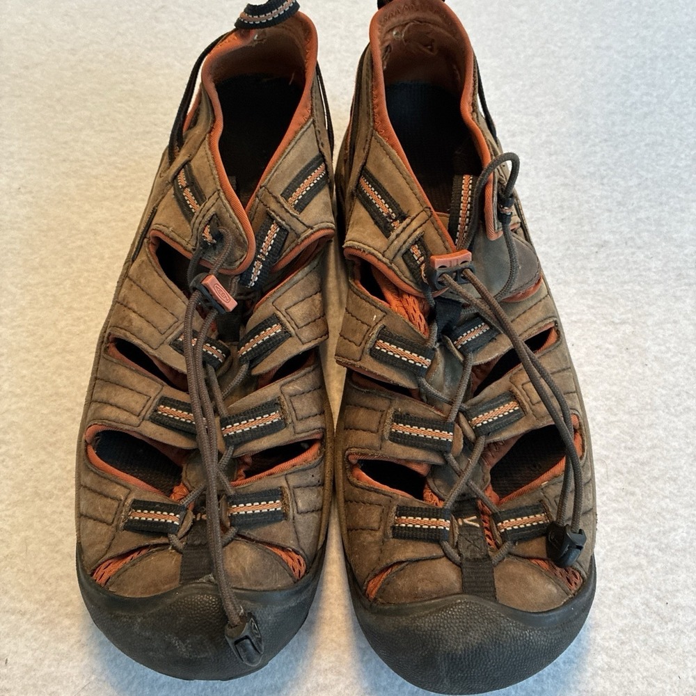 KEEN Arroyo II Men's 11.5 Hiking Sandals Shoes Brown Leather Waterproof Gorpcore